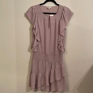 Ella Moss Lavender Drop waist Ruffle Mini Dress